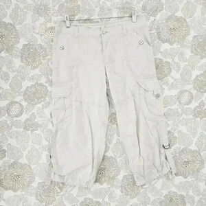 Anthropologie Sitwell. Cargo Capri Pants Women's 4 Beige